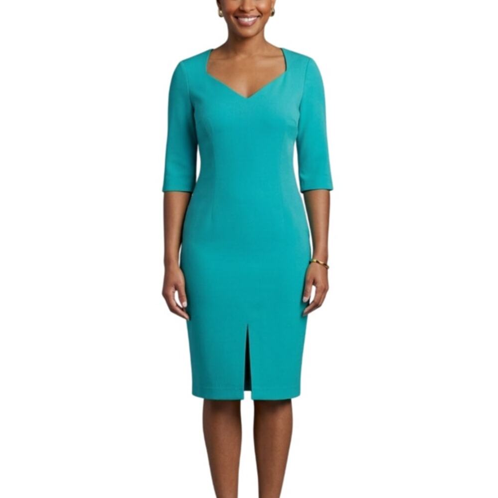 Alexia Admor Michelle Sweetheart Sheath Dress Teal Size 8 NWOT